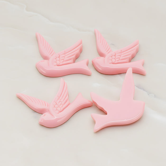Bird Flat Back Cabochon, 4 Pc (CB.070)