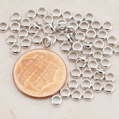 Simple Smooth Round Metal Bead, 8 Pc (BD.004)