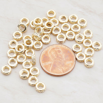 Round Textured Ring Spacer, 8 Pc (BD.021)