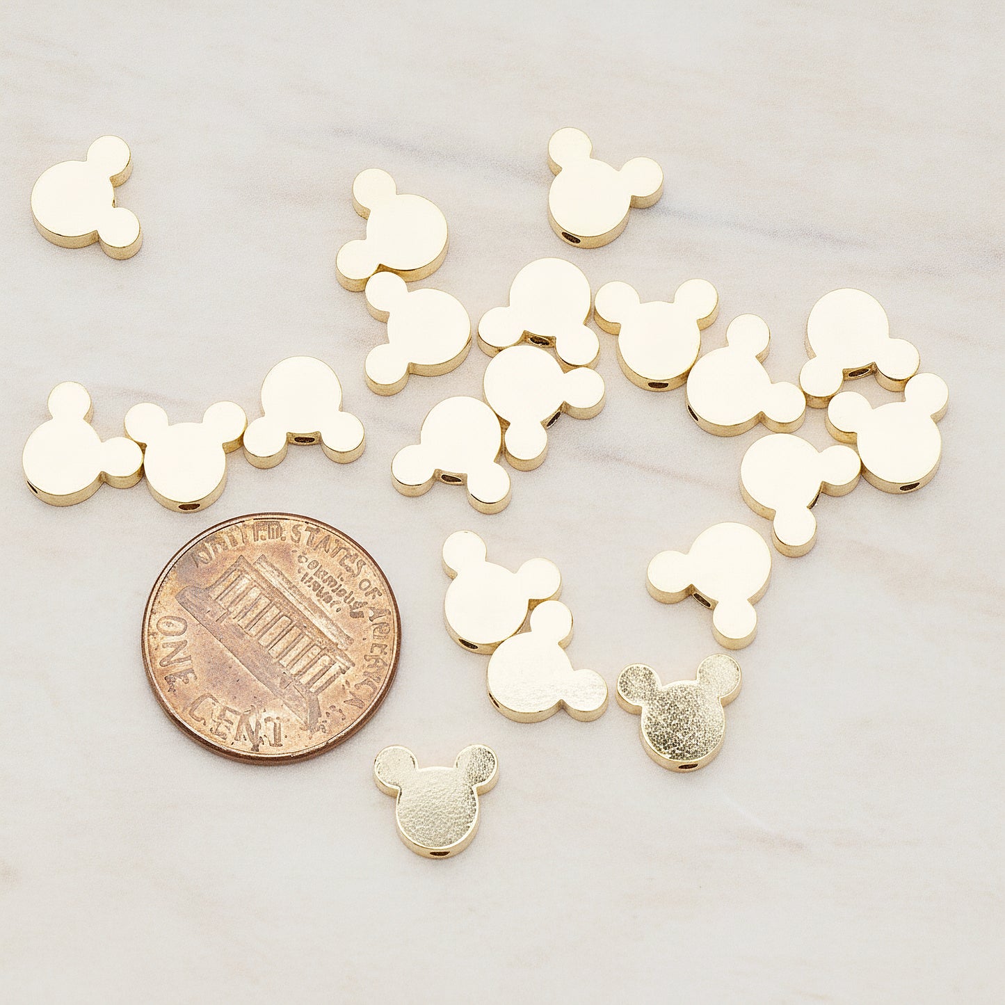 Micky Mouse Bead Charm, 4 Pc (BD.060)