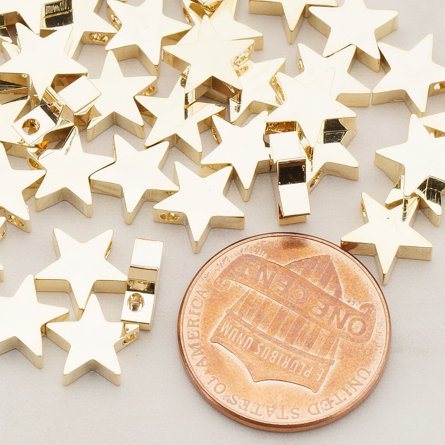 Sharpin Star Metal Bead, 6 Pc (BD.923-02)