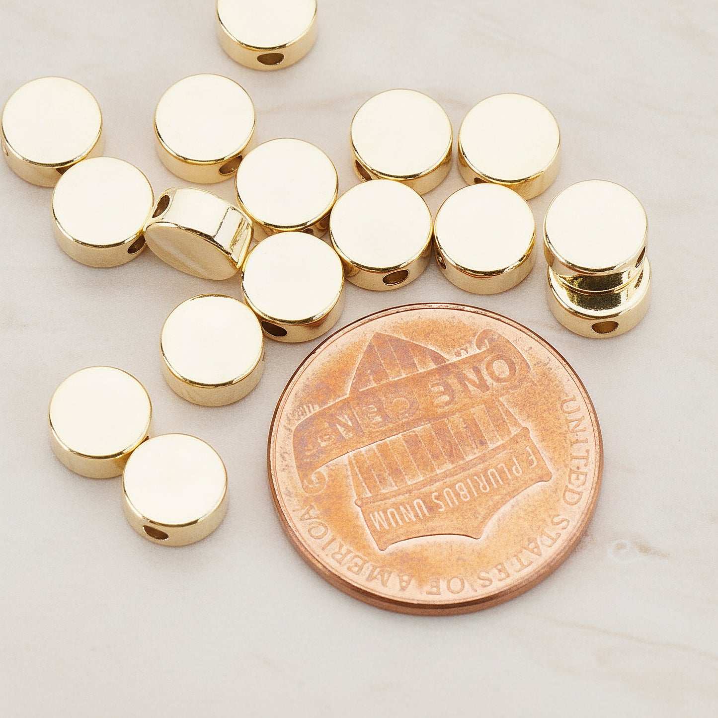 6mm Round Metal Bead, 6 Pc - detail view 1 (BD.925)