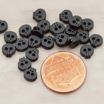 Tiny Skull Metal Bead, 2 Pc (BD.928)