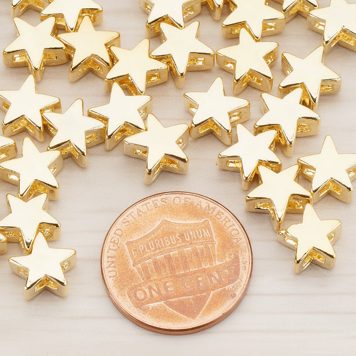 Star Metal Bead, 6 Pc (BD.938)