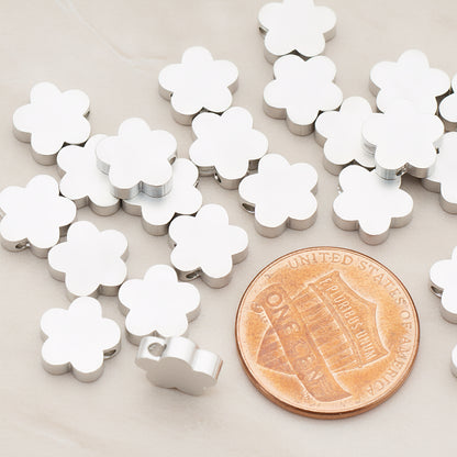 Large Cloud Flower Metal Bead, 4 Pc (BD.942-02)