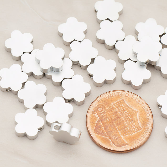 Large Cloud Flower Metal Bead, 4 Pc (BD.942-02)