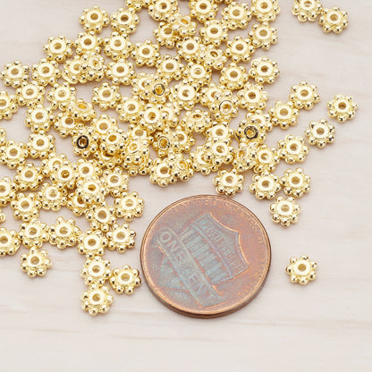 Mini Flower Metal Bead 4mm, 20 Pc (BD.953-02)