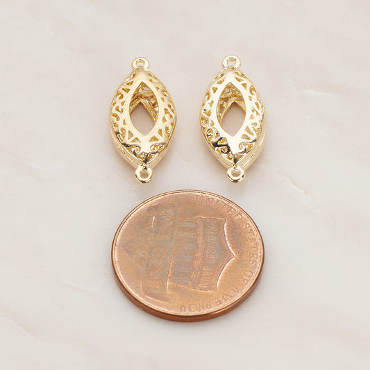 Gothic Celtic Oval Eye Connector, 2 Pc (CN.034)