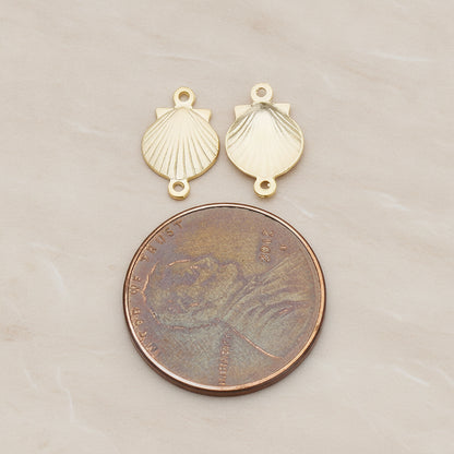 Scallop Seashell Connector, 2Pc (CN.131)