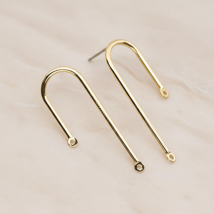 Unbalanced Curved Bar Ear Post, 2 Pc (ER.466)