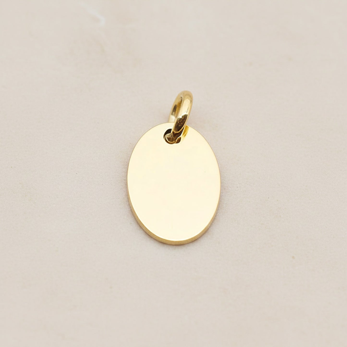 Oval Surgical Steel 10 x 14mm Pendant, 2 Pc - Gold NO ENGRAVING (SG.007)
