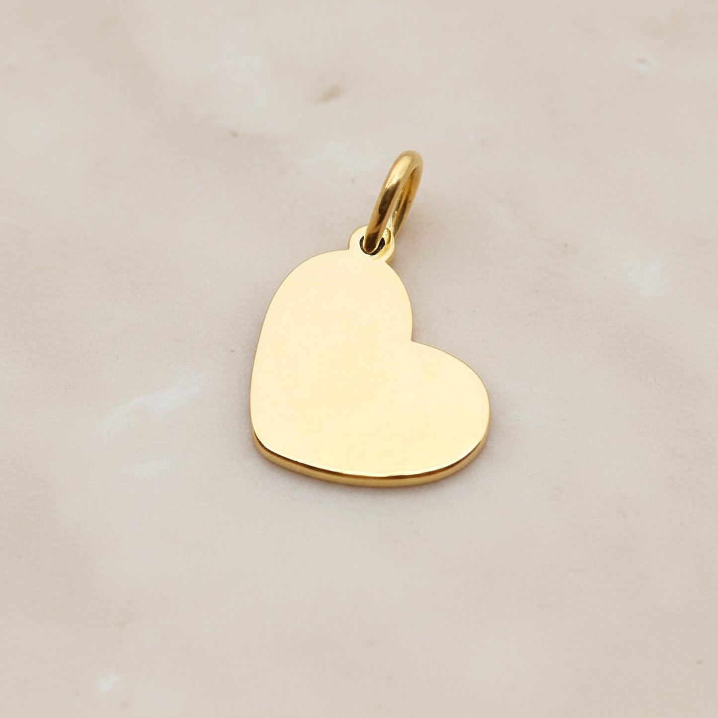 Heart Surgical Steel 15 x 13mm Pendant, 2 Pc - Gold NO ENGRAVING (SG.019)