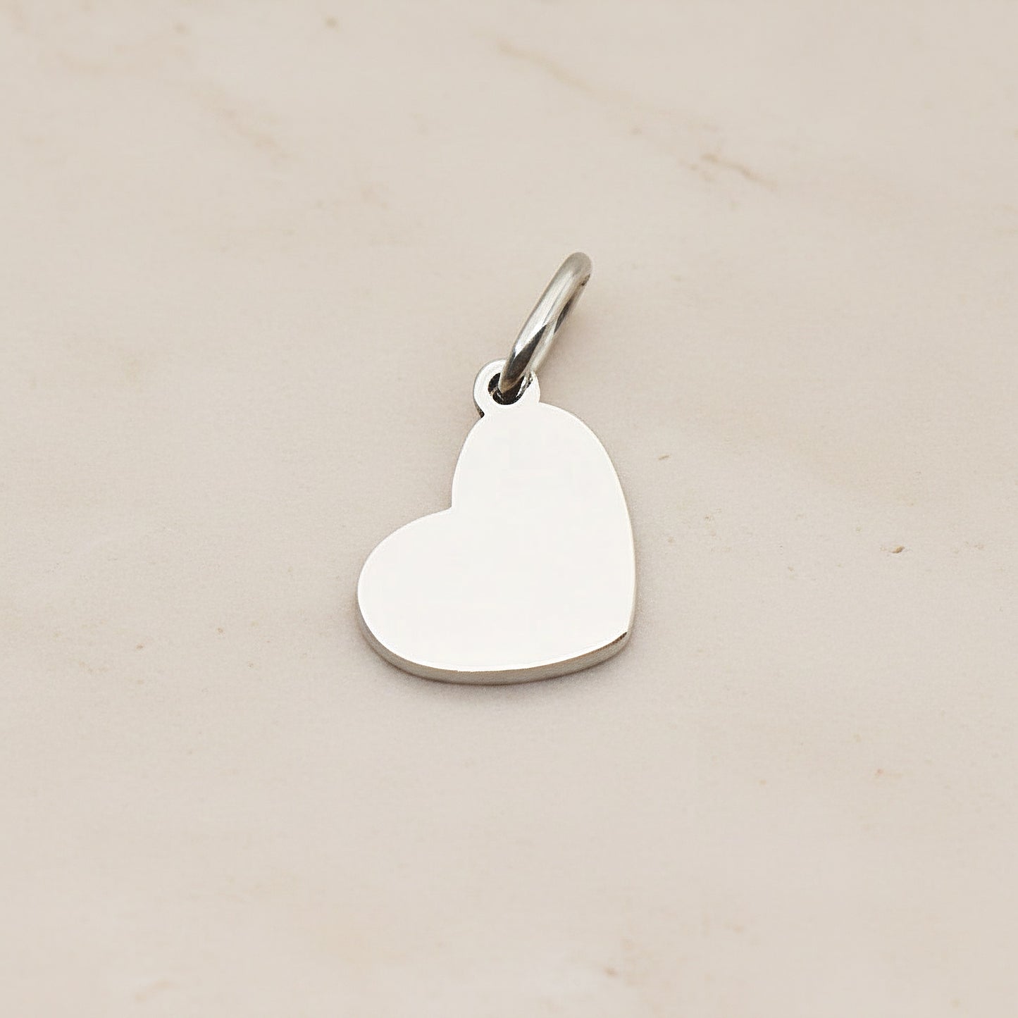 Heart Surgical Steel 12 x 10mm Pendant, 2 Pc - Silver NO ENGRAVING (SG.018)