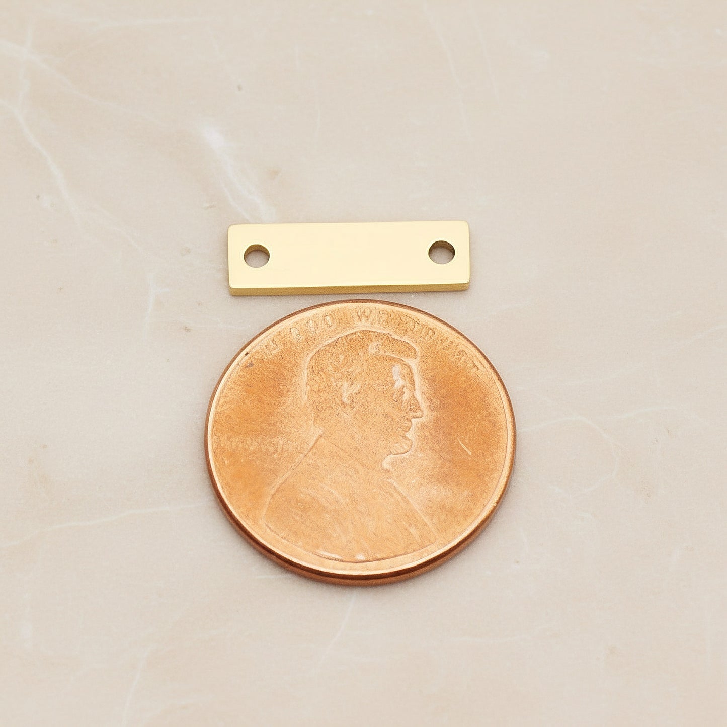 Rectangle Surgical Steel 5 x 15mm Connector, 2 Pc (SG.020)