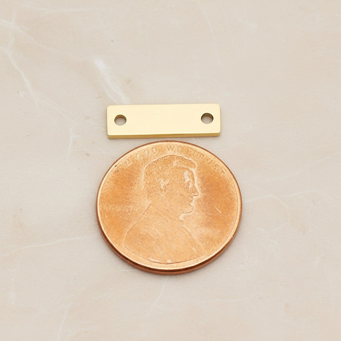 Rectangle Surgical Steel 5 x 15mm Connector, 2 Pc (SG.020)
