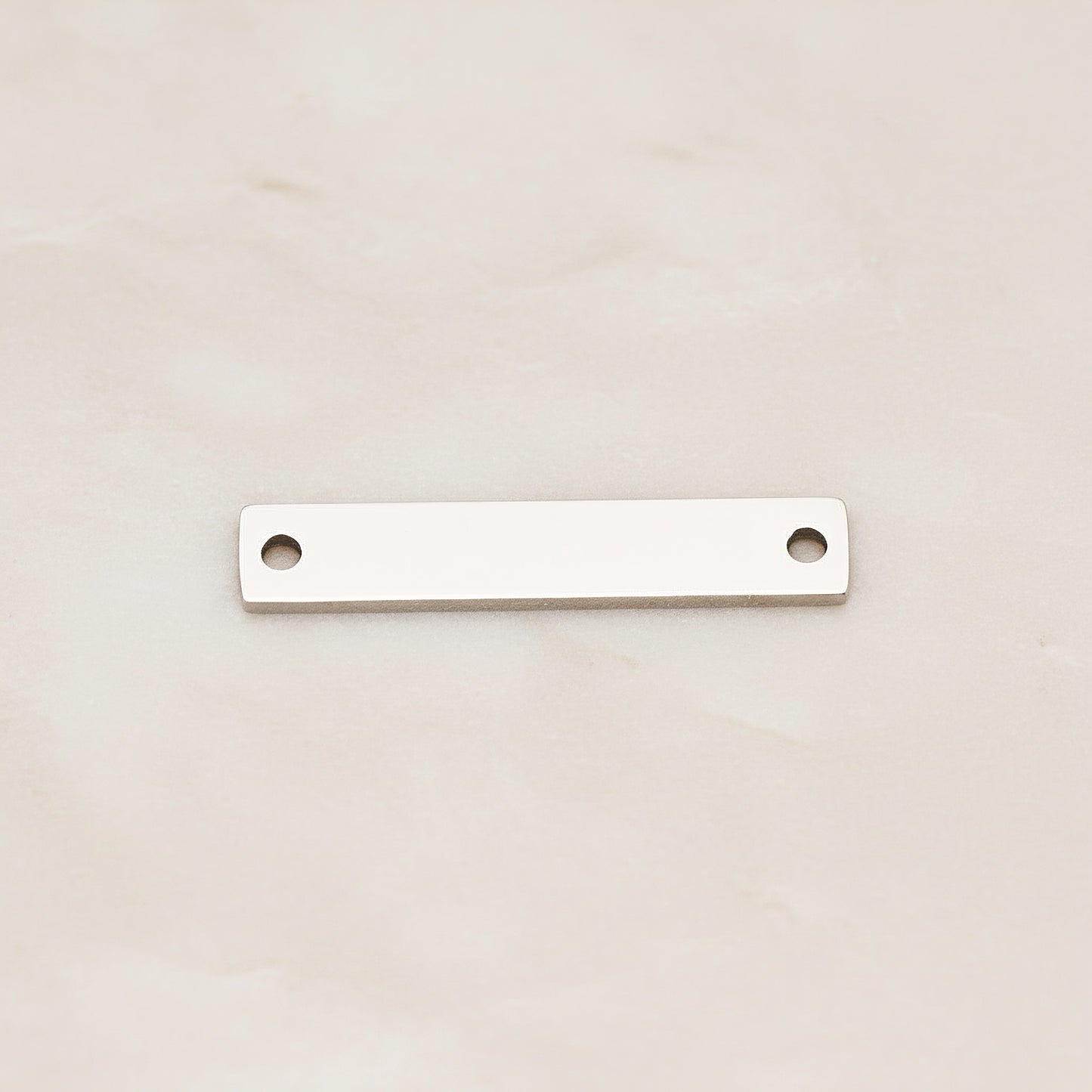 Rectangle Surgical Steel 5x25mm Connector, 2 Pc - Silver NO ENGRAVING (SG.021)