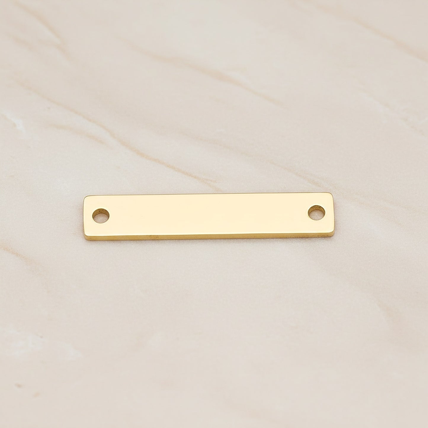 Rectangle Surgical Steel 5x25mm Connector, 2 Pc - Gold NO ENGRAVING (SG.021)