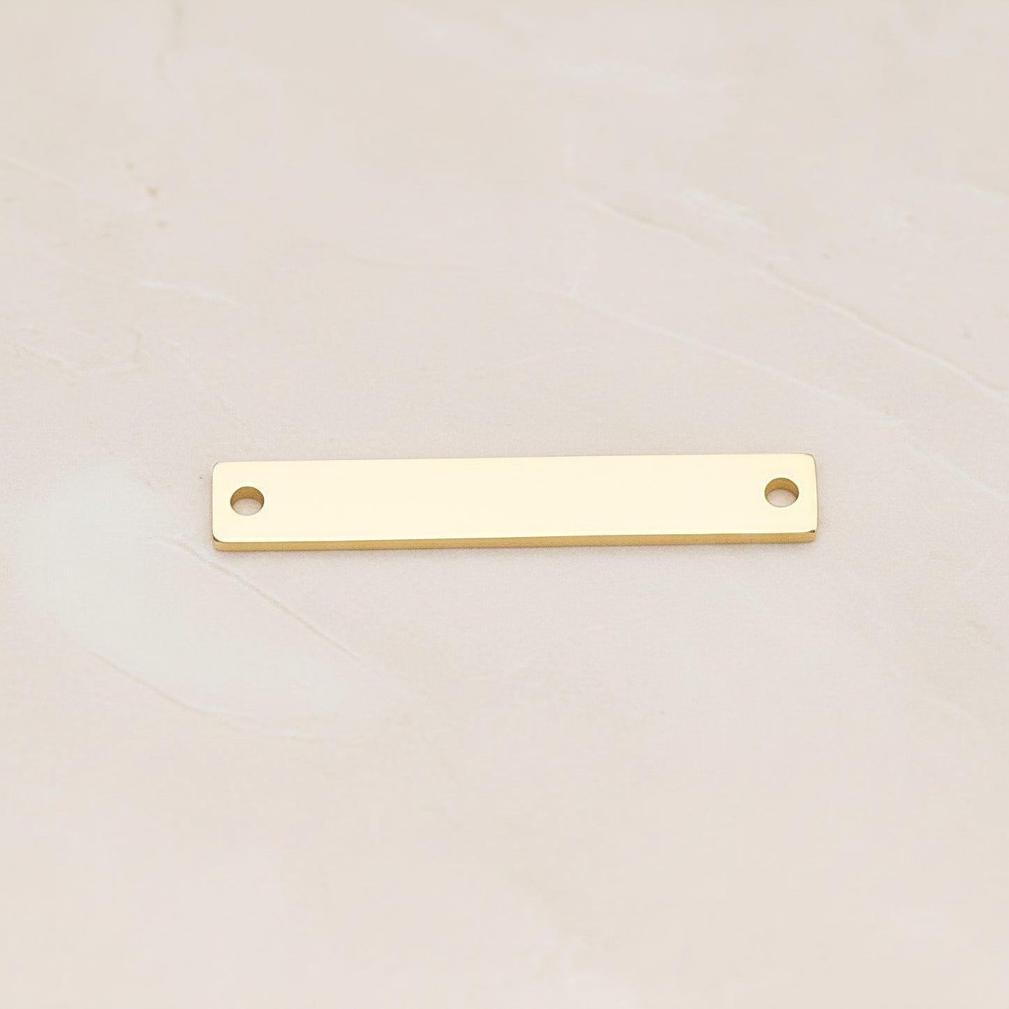 Rectangle Surgical Steel 5 x 30mm Connector, 2 Pc - Gold NO ENGRAVING (SG.022)