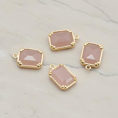 Rectangle Framed Glass Pendant, 2 Pc (FS.065)