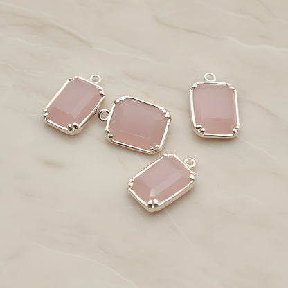 Rectangle Framed Glass Pendant, 2 Pc (FS.065)