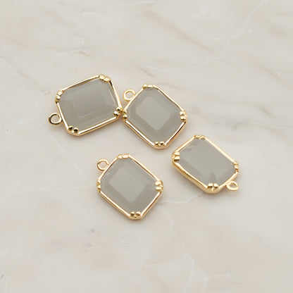Rectangle Framed Glass Pendant, 2 Pc (FS.065)