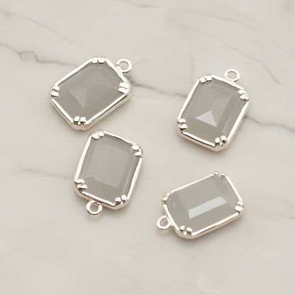 Rectangle Framed Glass Pendant, 2 Pc (FS.065)