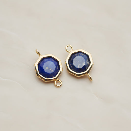 Octagon Framed Glass Connector & Pendant, 2 Pc (FS.335)