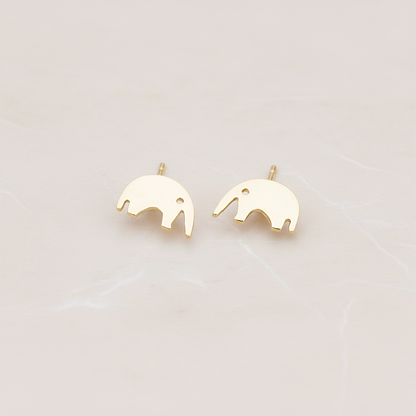 Tiny Elephant Ear Post, 2 Pc - Matte Gold (ER.004)