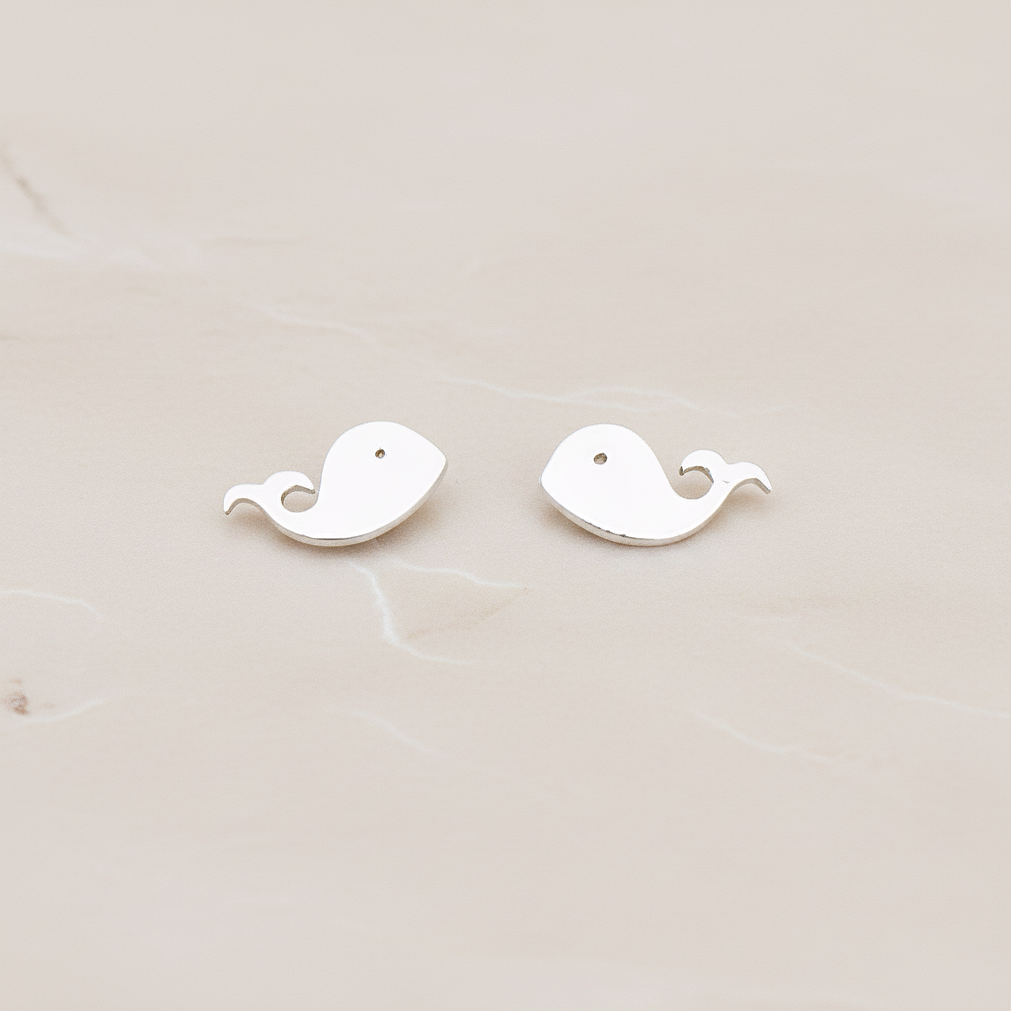 Tiny Whale Ear Post, 2 Pc (ER.006)