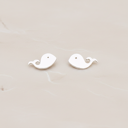 Tiny Whale Ear Post, 2 Pc (ER.006)