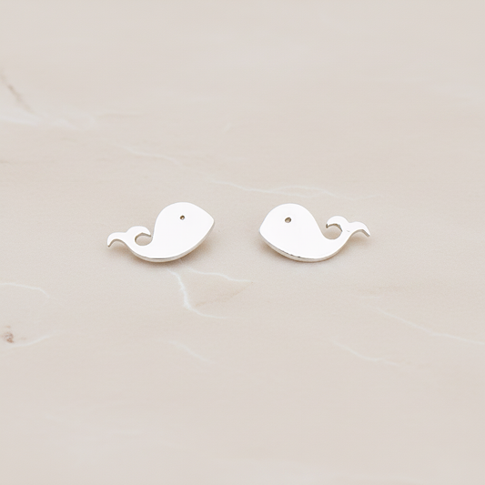 Tiny Whale Ear Post, 2 Pc (ER.006)