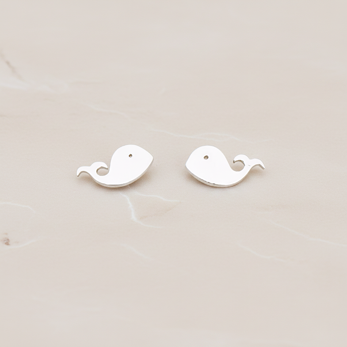 Tiny Whale Ear Post, 2 Pc (ER.006)