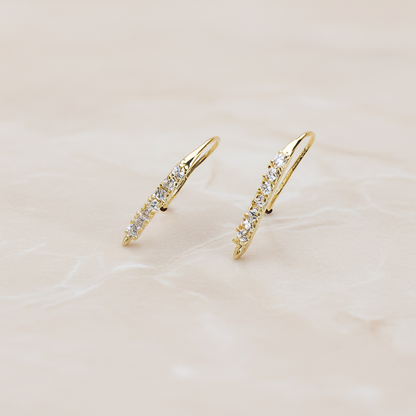 Clear Crystal Cubic Zirconia Setting Ear Wire, 2 Pc (ER.023)