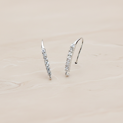 Clear Crystal Cubic Zirconia Setting Ear Wire, 2 Pc (ER.023)
