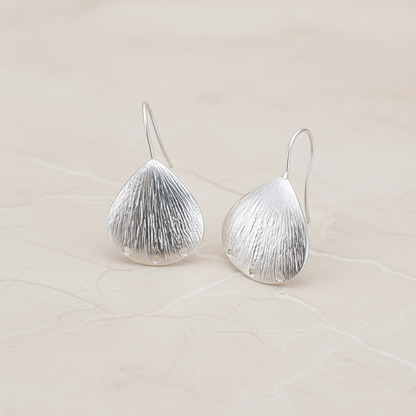 Brushed Wide Teardrop Fan Earwire, 2 Pc (ER.047)