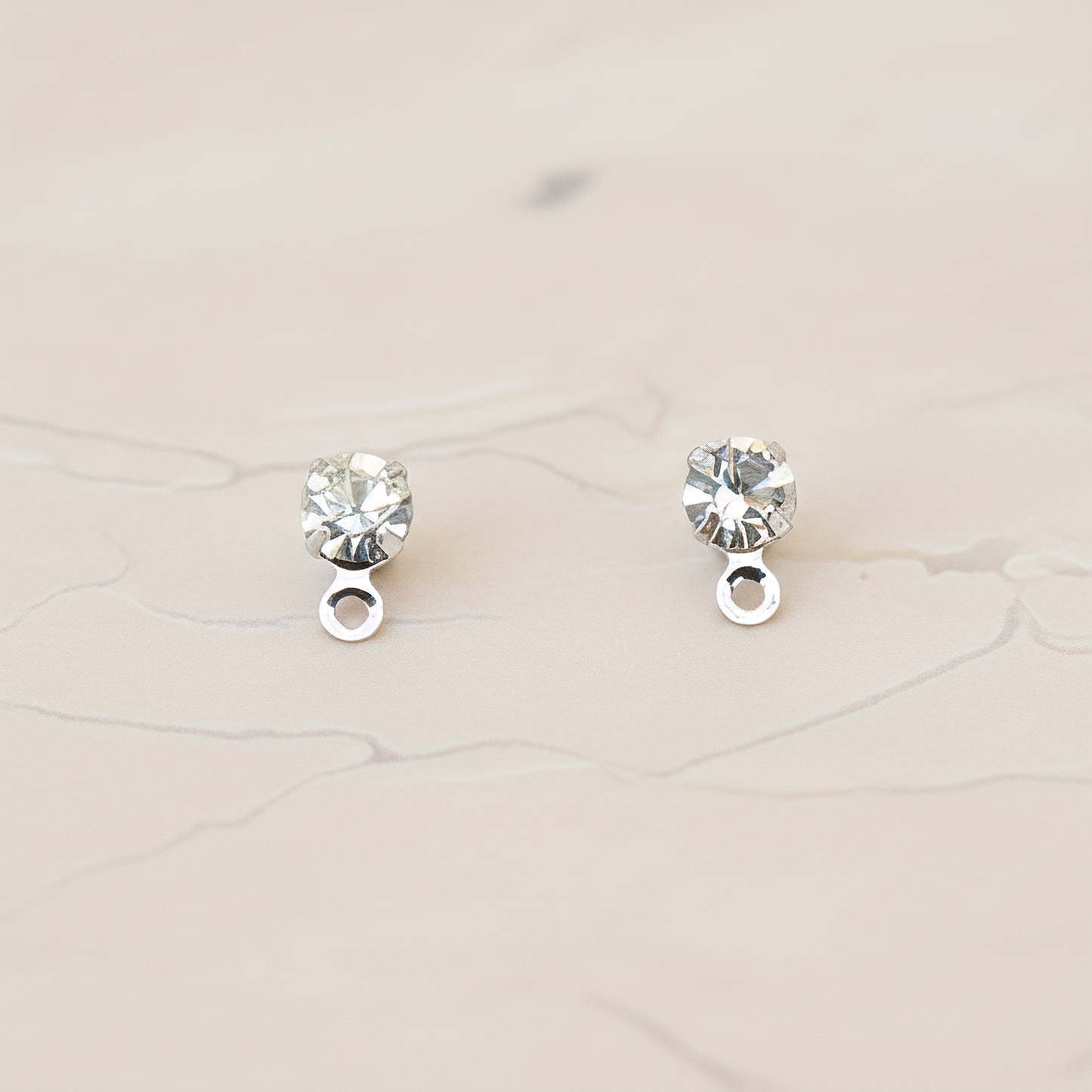 4mm Cubic Zirconia Ear Post, 6 Pc (ER.059)
