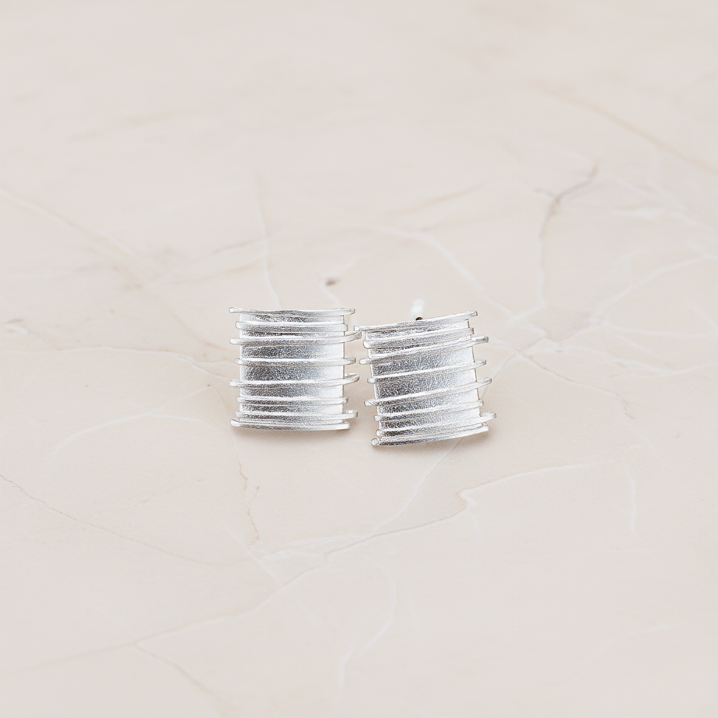 Shield Rectangle Ear Post, 2 Pc (ER.075)
