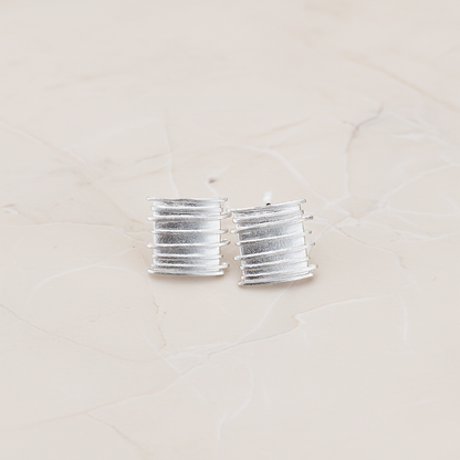 Shield Rectangle Ear Post, 2 Pc (ER.075)