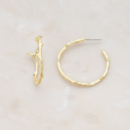 Simple Tree Branch Round Ear Post, 2 Pc (ER.085)