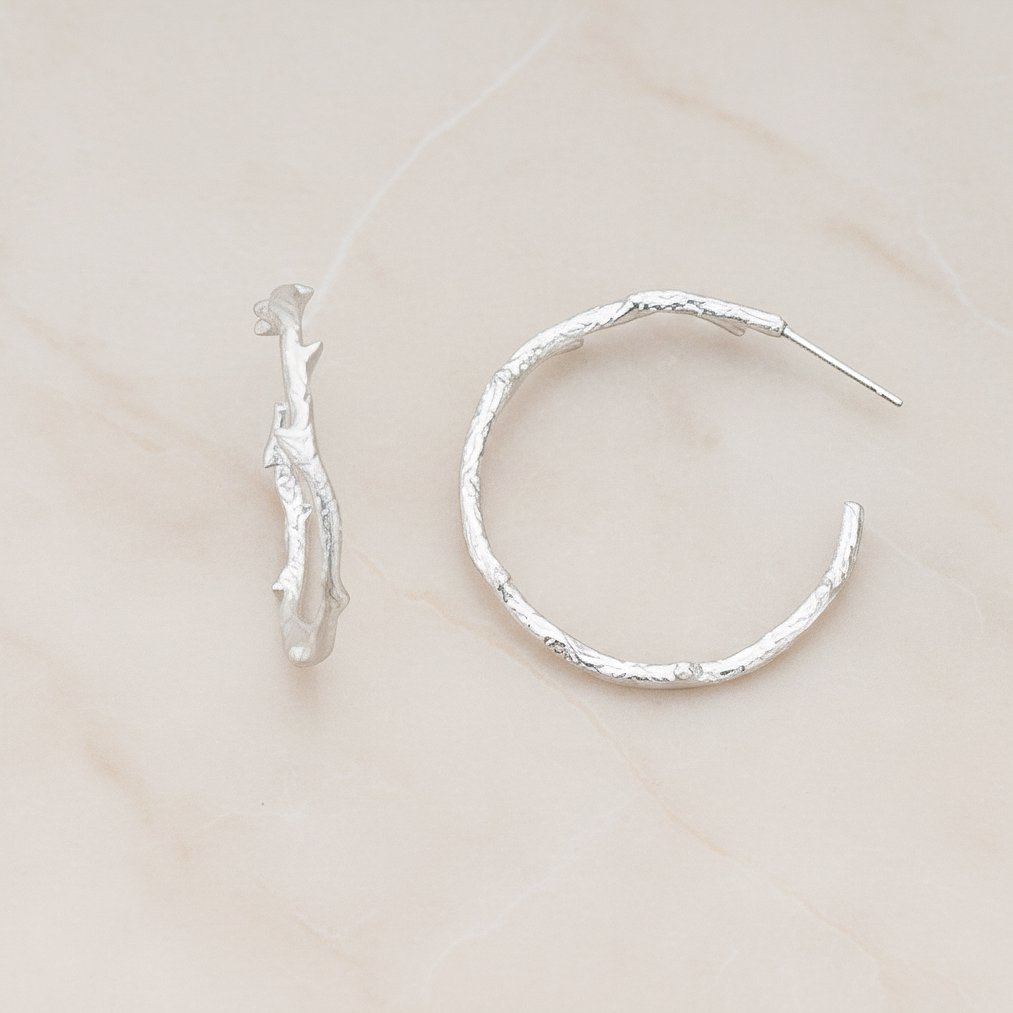 Simple Tree Branch Round Ear Post, 2 Pc (ER.085)
