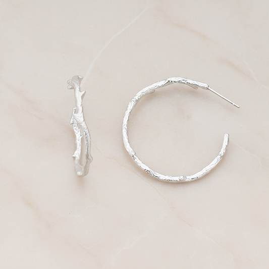 Simple Tree Branch Round Ear Post, 2 Pc (ER.085)