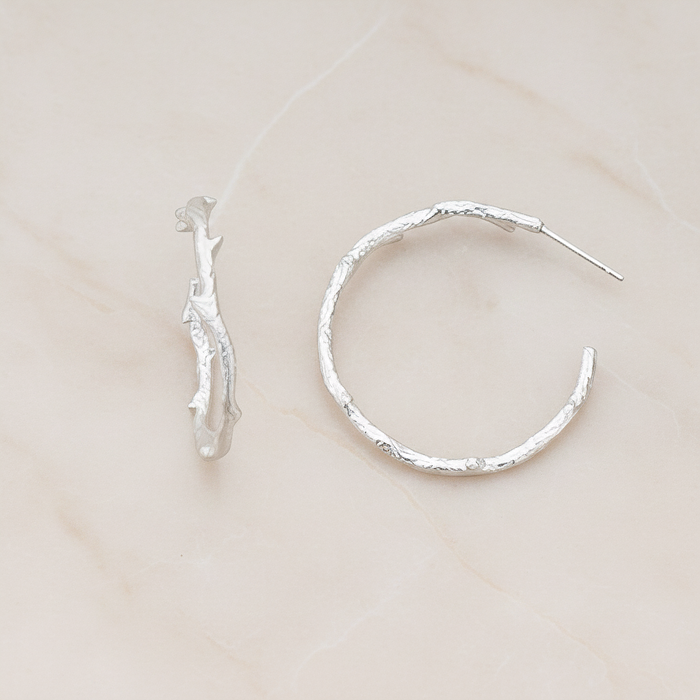 Simple Tree Branch Round Ear Post, 2 Pc (ER.085)
