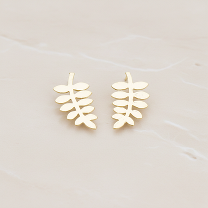 Pine Needles Leaf Ear Post, 2 Pc (ER.127)