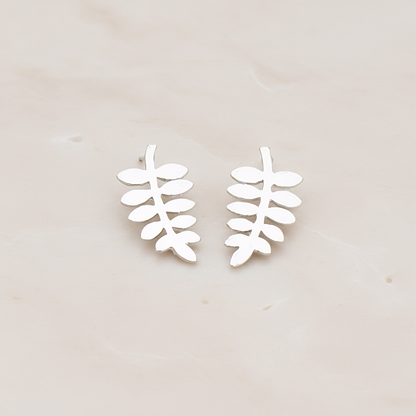 Pine Needles Leaf Ear Post, 2 Pc (ER.127)