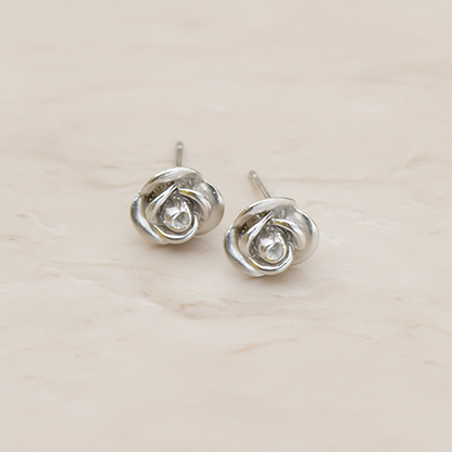3D Rose Flower Ear Post, 2 Pc (ER.144)