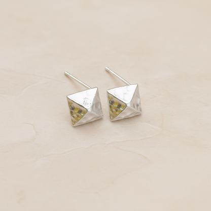 Pointed Pyramid Square Ear Post, 2 Pc (ER.153)