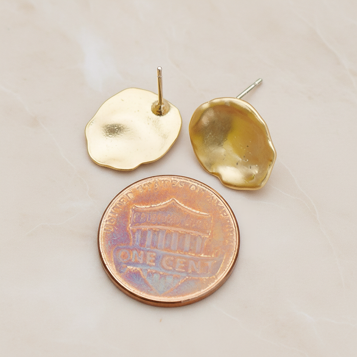 Organic Round Ear Post, 2 Pc (ER.163)