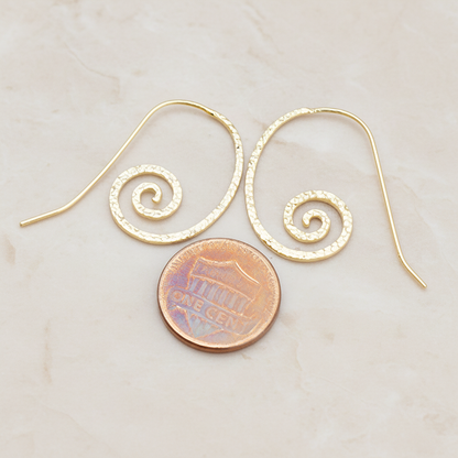 Hammered Swirl Earwire, 2 Pc - detail view 1 (ER.173)