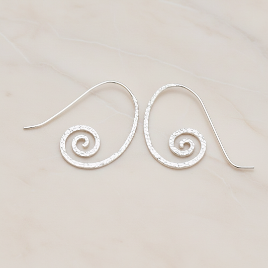Hammered Swirl Earwire, 2 Pc (ER.173)