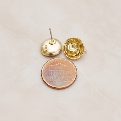 Multi Organic Shaped Circle Ear Post, 2 Pc (ER.192)
